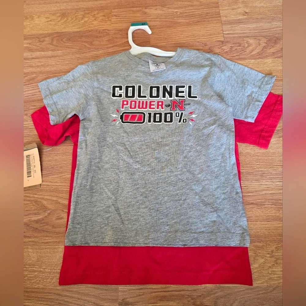 Nicholls State University Colonels Kids Thirts 4T NWT 2Pk Sports Athletics